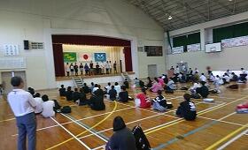 壮行式が行われています