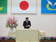 校長先生からの祝辞です