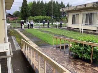 火災避難訓練の様子