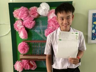 自分の作品とお礼文