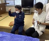 「気持ちよかったです」と言われ和やかに過ごしている様子