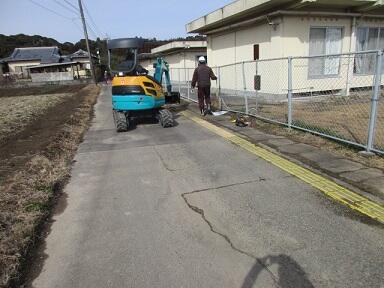 視覚誘導表示工事開始