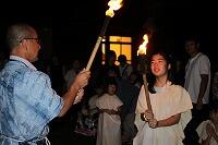 火をもらいます