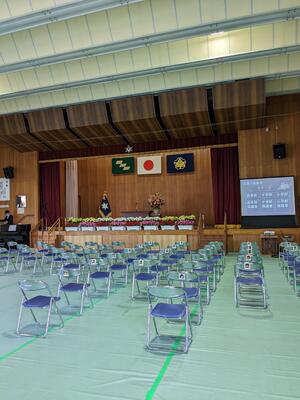 式典準備の様子