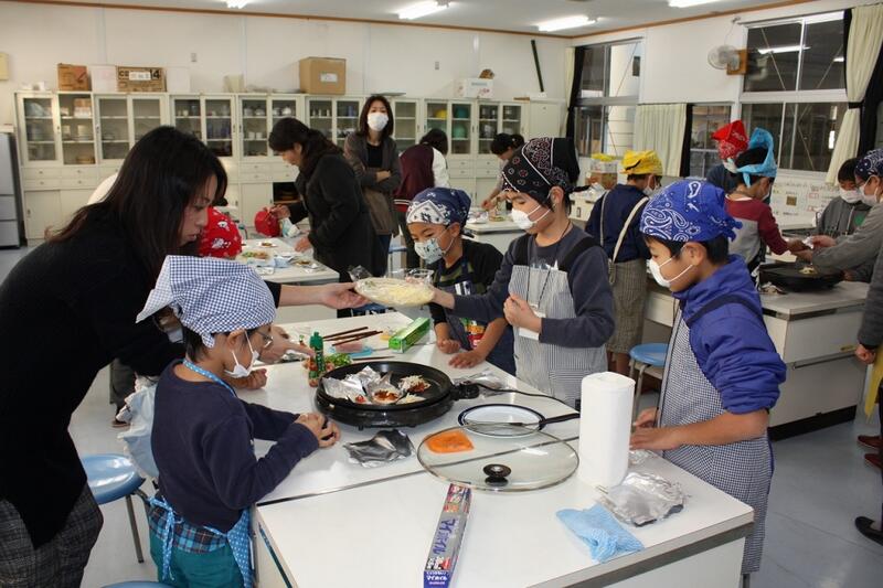 ピザ作りの様子