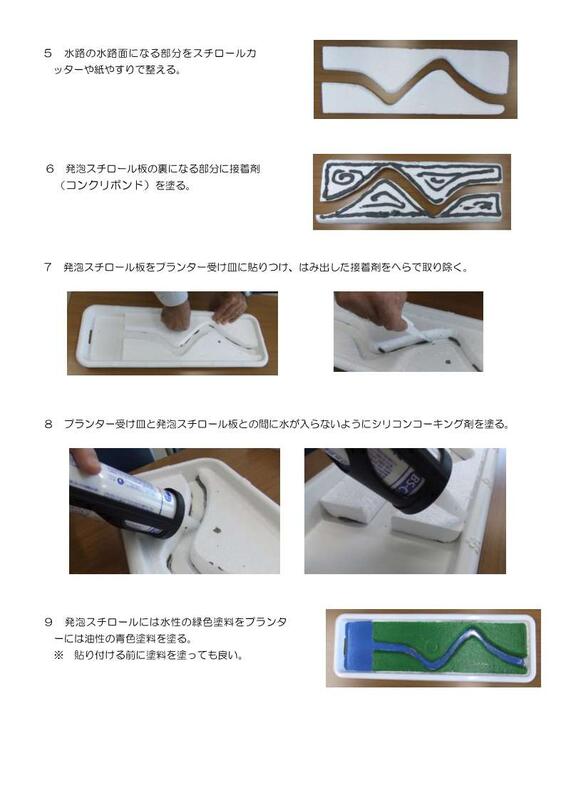 流れる水のはたらきを川のモデルを使って実験する