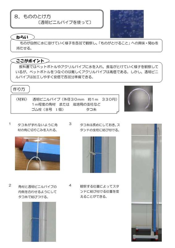 もののとけ方の導入実験について