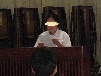 １学期を振り返る３年生