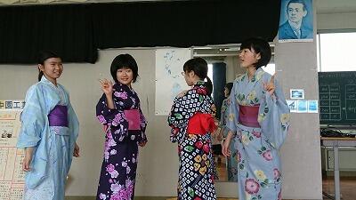 浴衣が着られました。