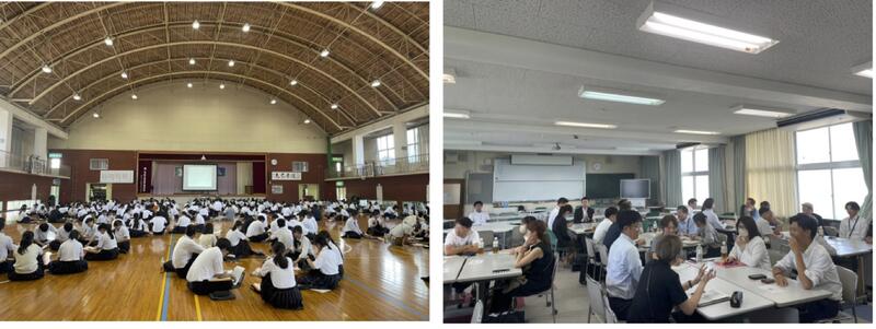 ワークショップ当日および社会人メンターと先生方との意見交換の様子